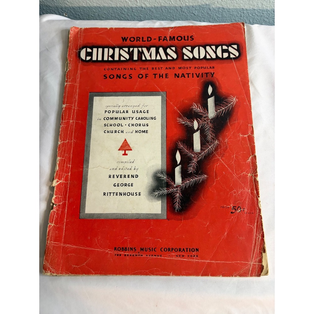 Vintage 1932 WorldFamous Christmas Songs Sheet Music George Rittenhouse Nativity
